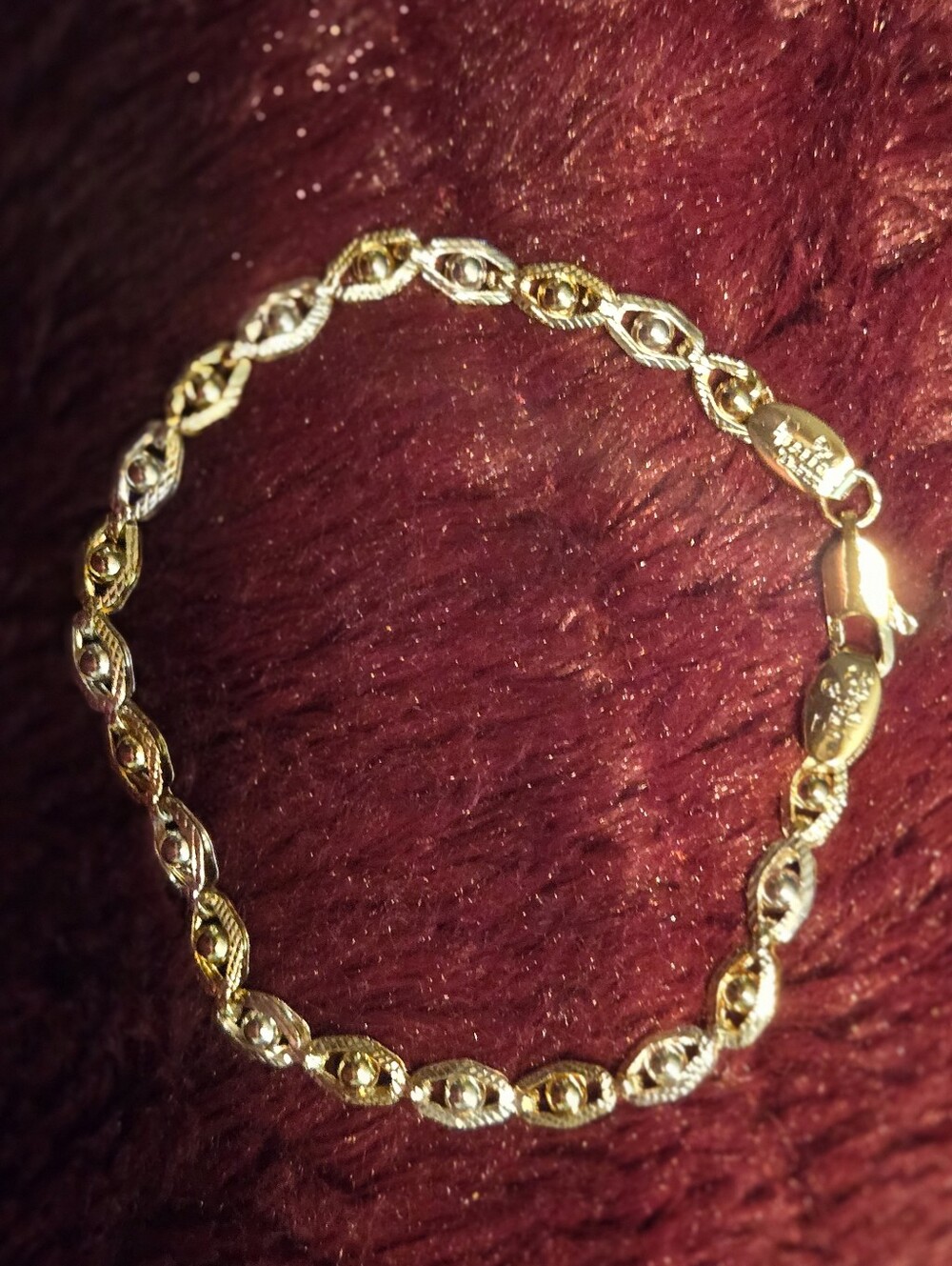 Two-Tone Gold and Silver Women's Link Bracelet